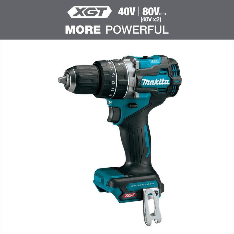 Martillo Taladro Inalámbrico Compacto sin Escobillas de 1/2 pulgadas de Makita 40V Max XGT, Herramienta Únicamente - GPH02Z