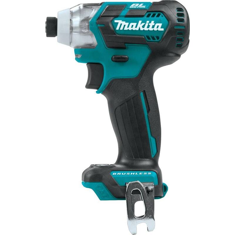Atornillador de Impacto Inalámbrico de 1/4 de Pulgada sin escobillas de 12V máx. CXT de Ion de Litio de Makita (Herramienta solo) - DT04Z