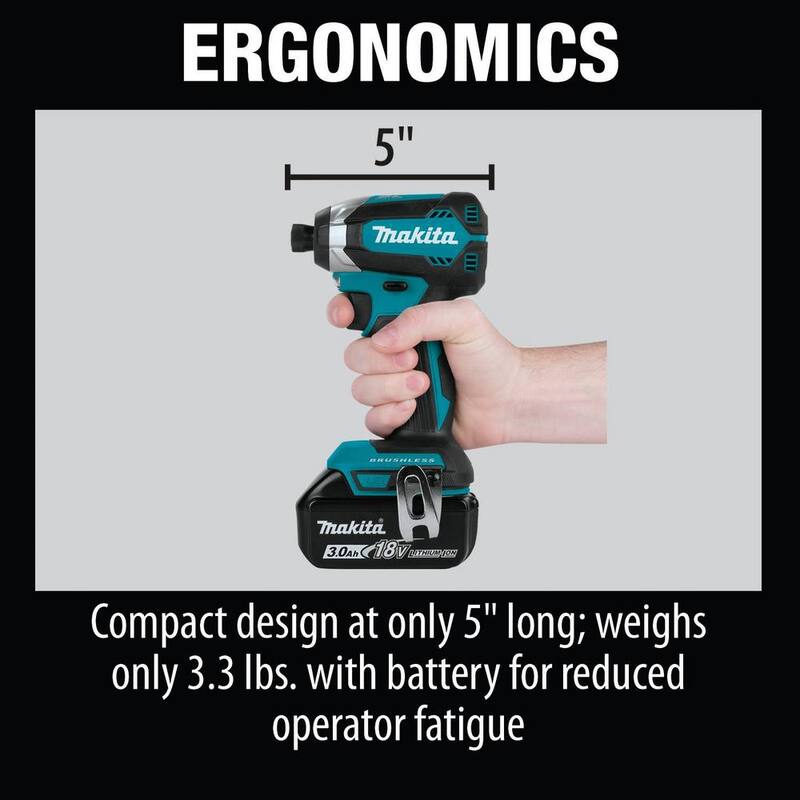 Juego de impacto inalámbrico sin escobillas de litio-ion de 18V LXT de Makita (3.0Ah) con juego de 35 puntas de impacto Impact XPS - XDT131E-01666