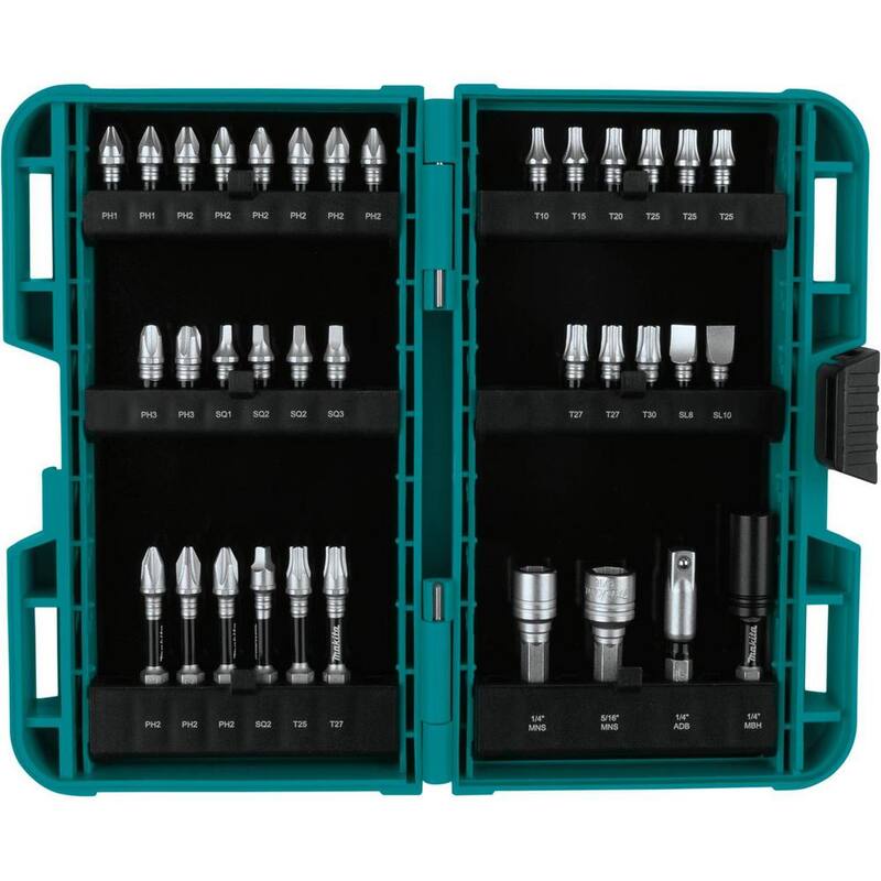 Juego de impacto inalámbrico sin escobillas de litio-ion de 18V LXT de Makita (3.0Ah) con juego de 35 puntas de impacto Impact XPS - XDT131E-01666