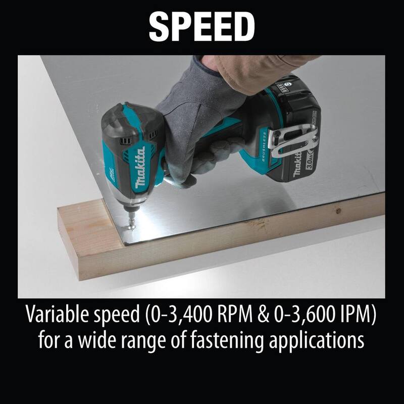 Juego de impacto inalámbrico sin escobillas de litio-ion de 18V LXT de Makita (3.0Ah) con juego de 35 puntas de impacto Impact XPS - XDT131E-01666