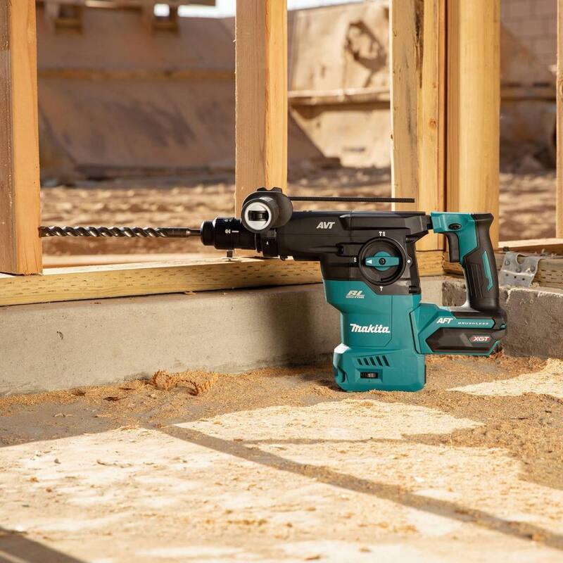 Martillo rotativo inalámbrico sin escobillas Makita de 40 voltios máximo XGT de 1-3/16 pulgadas, con portabrocas intercambiable, compatible con AWS (Herramienta solamente) - GRH09Z