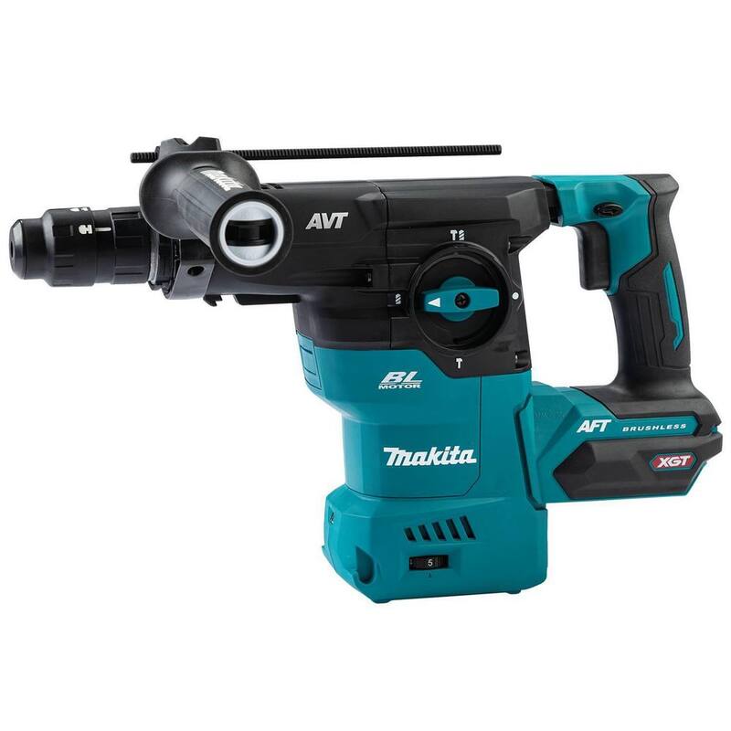Martillo rotativo inalámbrico sin escobillas Makita de 40 voltios máximo XGT de 1-3/16 pulgadas, con portabrocas intercambiable, compatible con AWS (Herramienta solamente) - GRH09Z