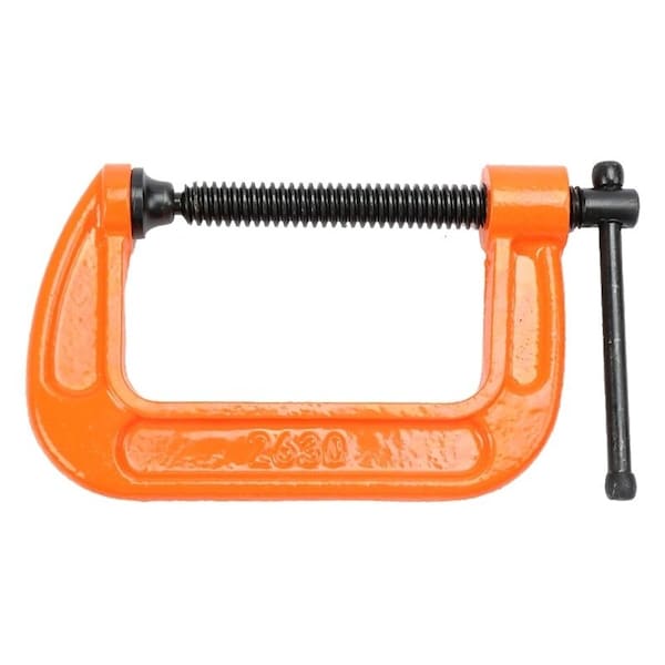 Pony Classic CClamp, 800 lb Clamping, 3 in Max Opening Size, 2 in D Throat, Ductile Iron Body - 2630