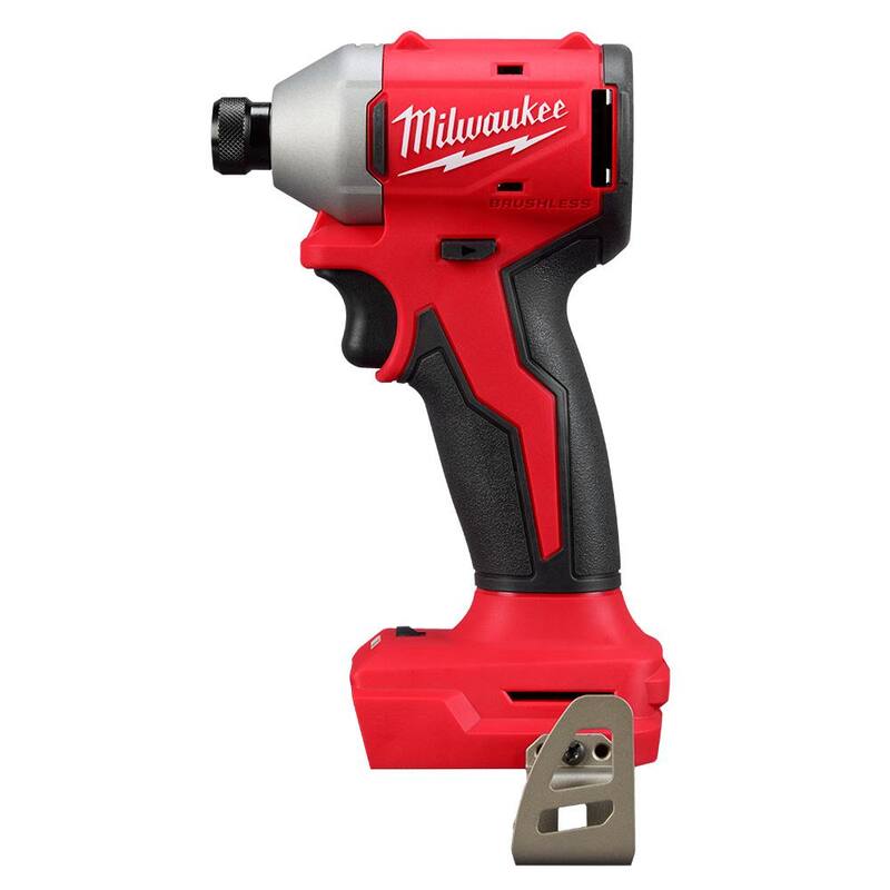 Milwaukee M18 18V Taladro de Impacto Inalámbrico Compacto Sin Escobillas de Litio de 1/4 de Pulgada (Herramienta Únicamente) - 3651-20