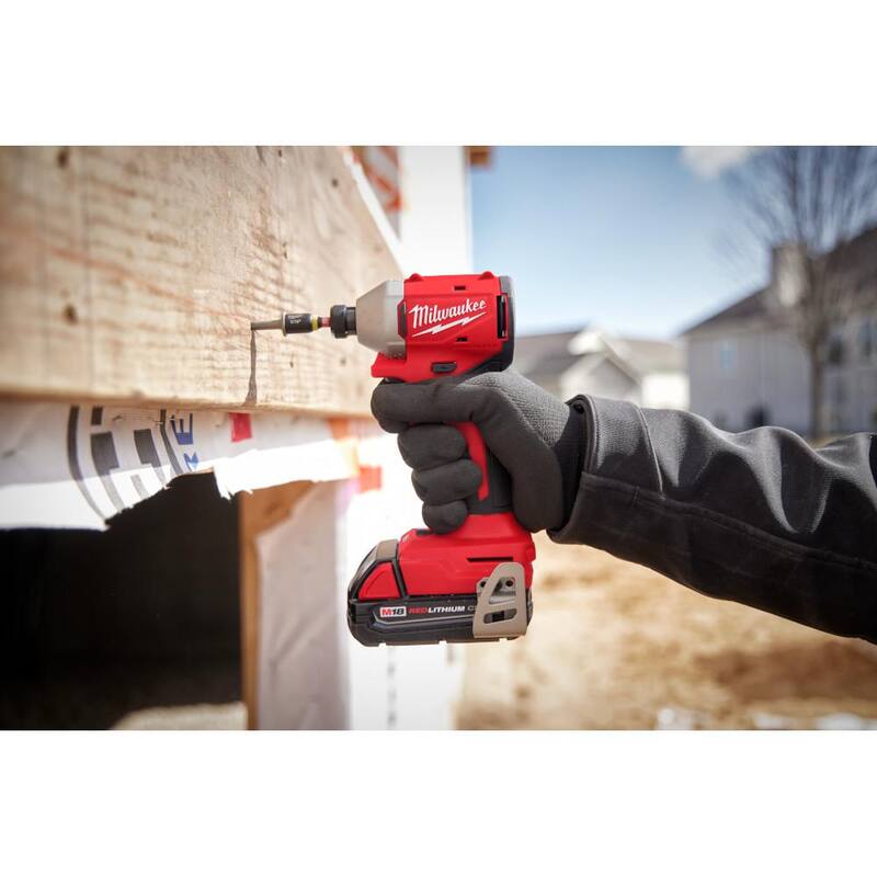Milwaukee M18 18V Taladro de Impacto Inalámbrico Compacto Sin Escobillas de Litio de 1/4 de Pulgada (Herramienta Únicamente) - 3651-20