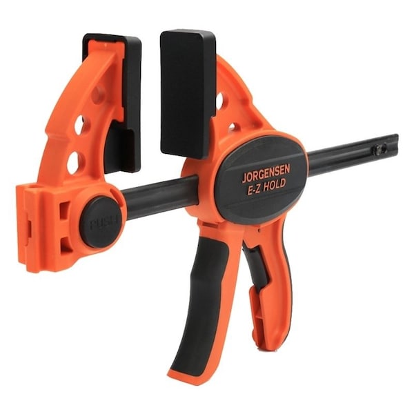 Pony E-Z HOLD Series Medium-Duty Expandable Bar Clamp, 300 lb, 6 in Max Opening Size, 3-3/8 in D Throat - 33406