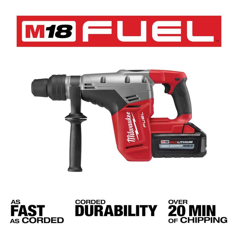Kit de martillo rotativo SDS-Max inalámbrico sin escobillas de 18V Milwaukee M18 FUEL con llave de impacto de medio torque M18 FUEL - 2717-22HD-2962P-20