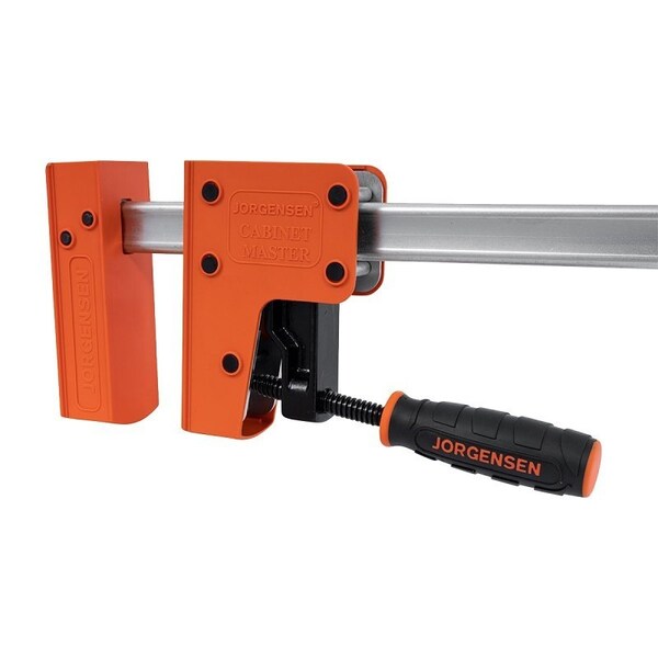 Jorgensen Jaw Bar Clamp, 1500 lb, 24 in Max Opening Size, 3-7/8 in D Throat, Plastic/Steel Body - 8024