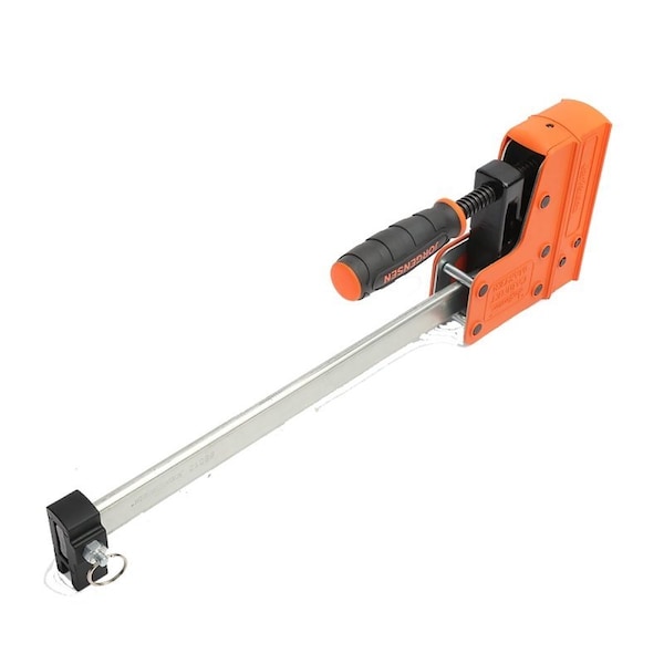 Jorgensen Jaw Bar Clamp, 1500 lb, 12 in Max Opening Size, 3-7/8 in D Throat, Plastic/Steel Body - 8012
