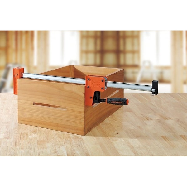 Jorgensen Jaw Bar Clamp, 1500 lb, 12 in Max Opening Size, 3-7/8 in D Throat, Plastic/Steel Body - 8012