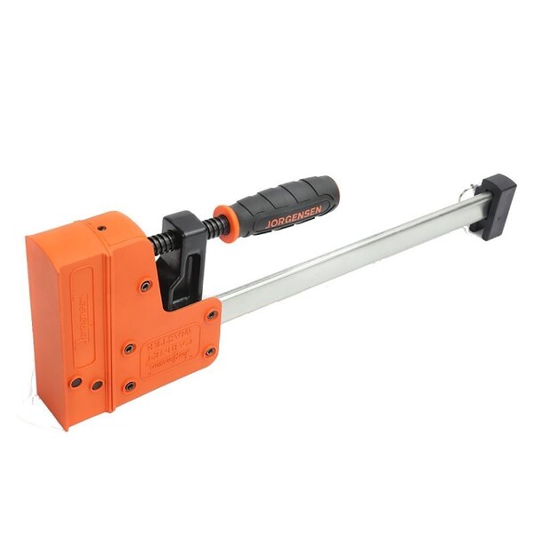 Jorgensen Jaw Bar Clamp, 1500 lb, 12 in Max Opening Size, 3-7/8 in D Throat, Plastic/Steel Body - 8012