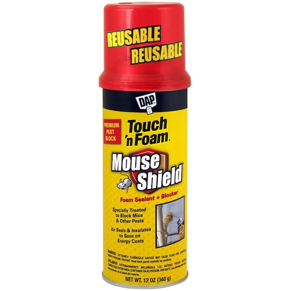 Conveniencia Touch 'n Foam Mouse Shield Crema Espuma de Poliuretano Sellador de Espuma de foam 12 oz - 7565012506