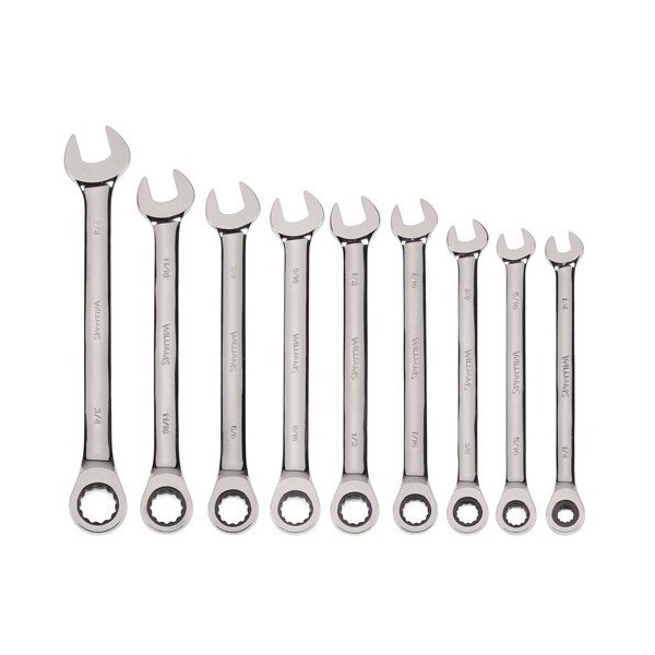 Llave combinada Williams, apertura de 1/2 pulgada, redondeada, longitud total de 7 pulgadas - JHW1216NRC