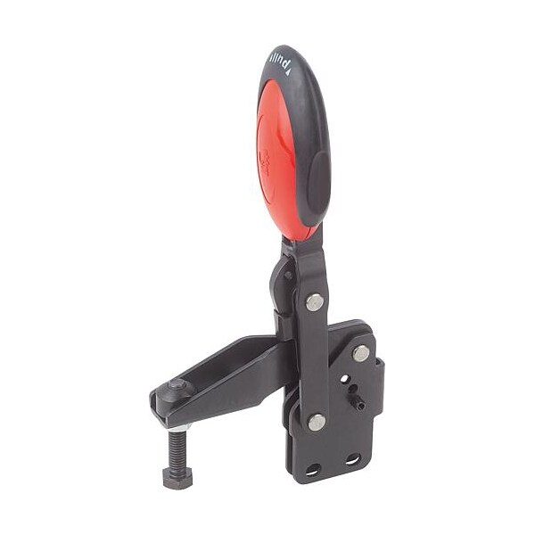 Kipp Vertical Toggle Clamps w. Safety Lock, straight foot, adj. spindle - K0663.006103