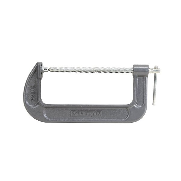 Vulcan C-Clamp, 8 in Max Opening Size, 3-1/8 in D Throat, Steel Body, Gray Body - JLO-058