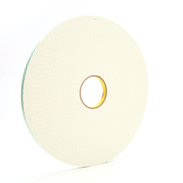 Cinta de espuma 3M, 1/2" x 36 yd., Blanco, Paquete de 18 - 70006076080