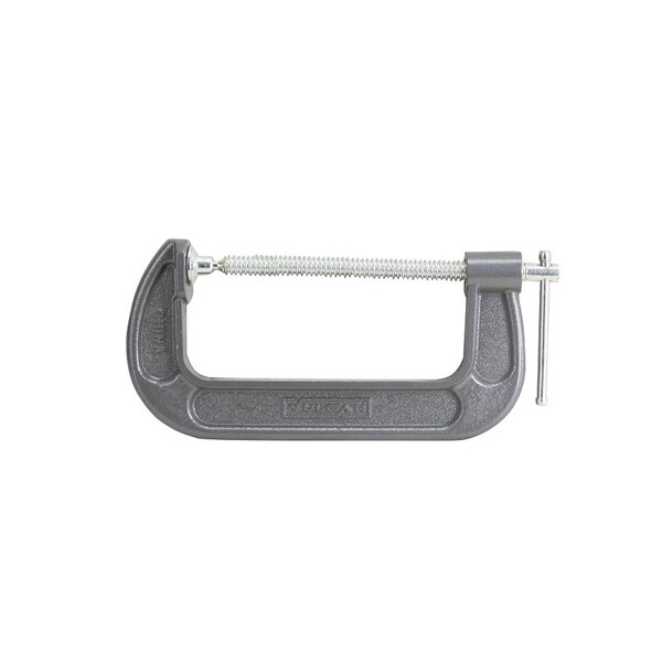 Vulcan C-Clamp, 6 in Max Opening Size, 2-3/8 in D Throat, Steel Body, Gray Body - JL27365