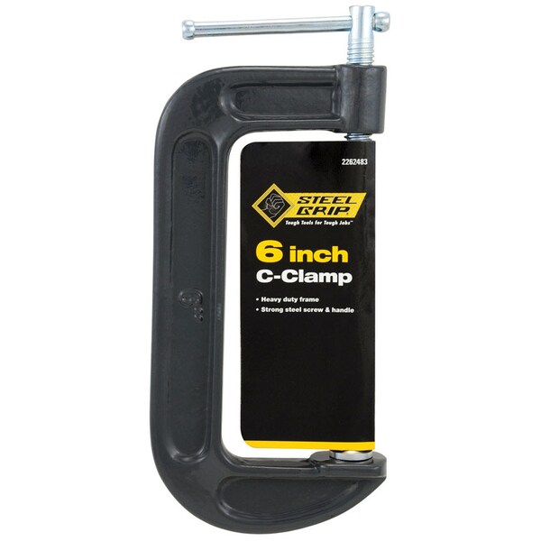Steel Grip Steel Grip 6 in. Adjustable C-Clamp 1 pc - 2262483