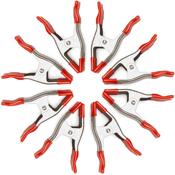 Prime-Line WORKPRO W032008 Steel Spring Clamp, Heavy-Duty, 3-in., Non-Marking PVC Coated Single Pack - W032008