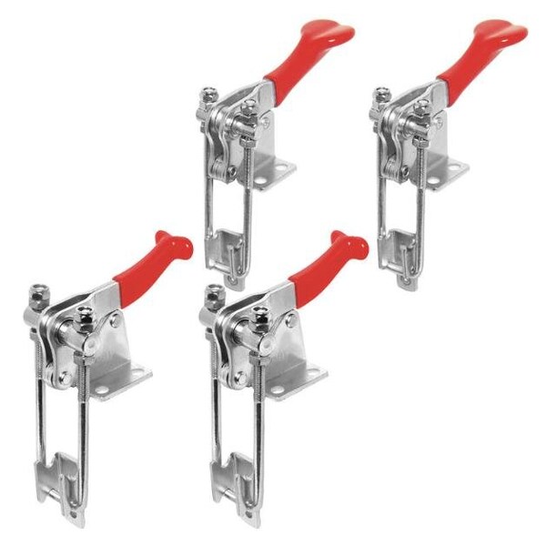Powertec 20344 4PK Toggle Clamps, Adj. U Bolt Latch, Antislip Hand Grip 334 & 40344, 4PK - 20344N