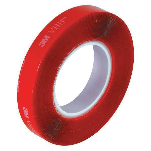 3M Cinta VHB™ 4905, 20.0 Mil, 1/2" x 5 yds., Transparente, 1/Estuche - VHB490512R