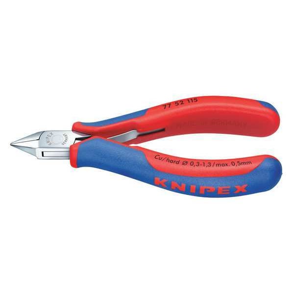 Knipex 4 1/2 in Diagonal Cutting Plier Standard Cut Uninsulated - 77 52 115