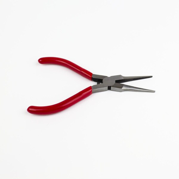 Excel Blades Needle Nose Pliers, Spring Loaded Carbon Steel 6" Serrated, 6pk - 55560