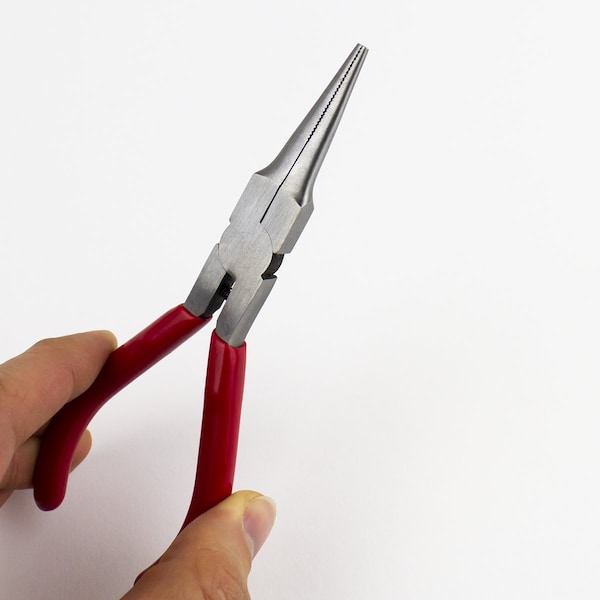 Excel Blades Needle Nose Pliers, Spring Loaded Carbon Steel 6" Serrated, 6pk - 55560