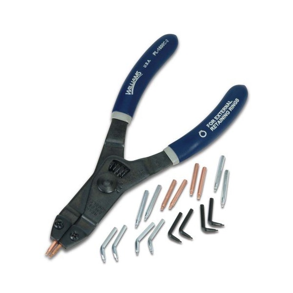 Williams Snap Ring Plier, External, Carbon Steel, Black Oxide - JHWPL-1600C2