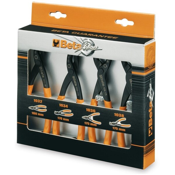 Beta 1031/S4 Set of 4 Retaining Ring Snap Ring Circlip Pliers - 010310000