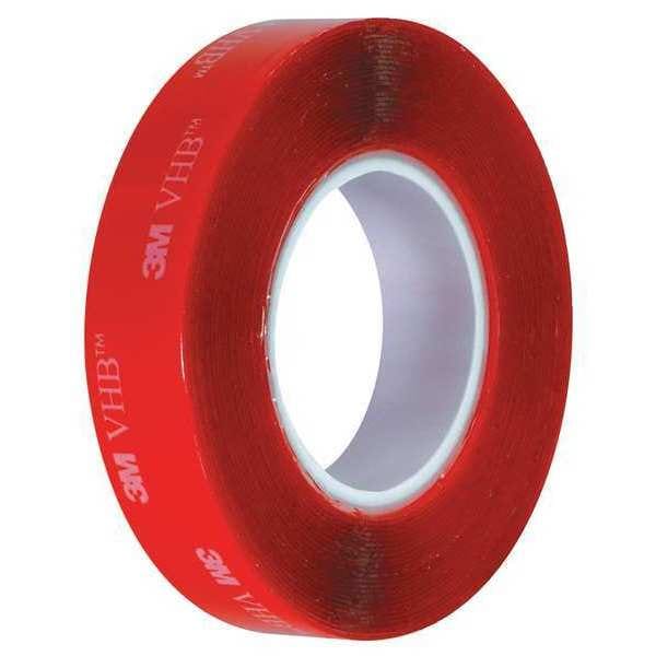 Cinta adhesiva 3M™ 4905 VHB™, 20.0 Mil, 3/4" x 5 yds., Transparente, 1/Caja - VHB490534R.