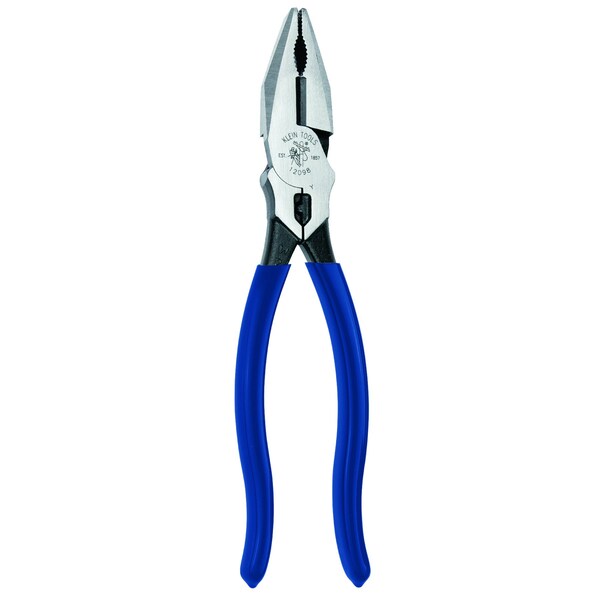 Klein Tools 8 5/8 in Linemans Plier High Leverage w/ Wire Crimper, Steel - 12098