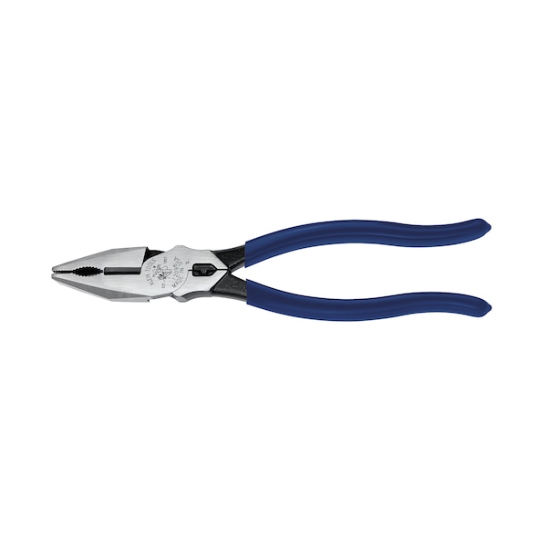 Klein Tools 8 5/8 in Linemans Plier High Leverage w/ Wire Crimper, Steel - 12098
