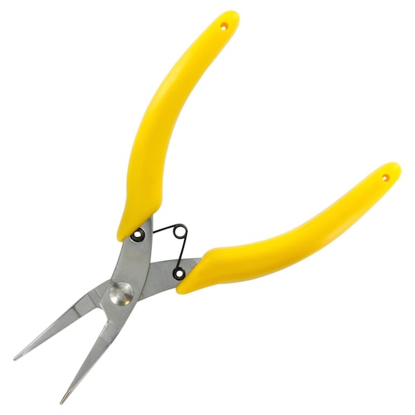 Multicomp Pro Pliers, Hobby, Half Round, Smooth Jaw, Comfortable Insulated Grips, Stainless Steel, 5.71in. L - MP012515