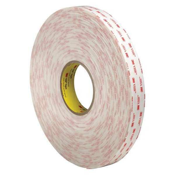 3M™ Cinta VHB™ 4955, 80.0 Mil, 1" x 5 yds, Blanco, 1/Estuche - VHB495501R