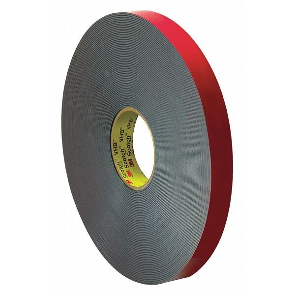 3M Cinta VHB™ 5958FR, 40.0 Mil, 1" x 5 yds., Negro, 1/Estuche - VHB595801R