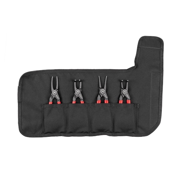 Tekton 7 Inch Internal and External Retaining Ring Pliers Set with Pouch, 4-Piece 0.070 in. Tips - PRR91005