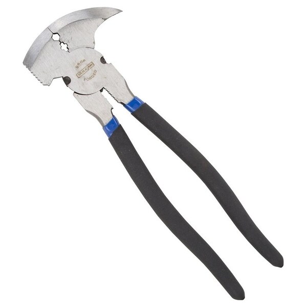 Vulcan Fencing Plier, 2.3 mm Cutting Capacity, 10 in OAL, 1 in L Jaw, 3-1/8 in W Jaw, Carbon Steel Jaw - PC990-01