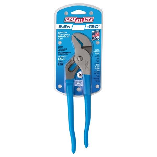 Channellock Channellock Permalock 9-1/2 in. Steel Tongue and Groove Pliers - 420