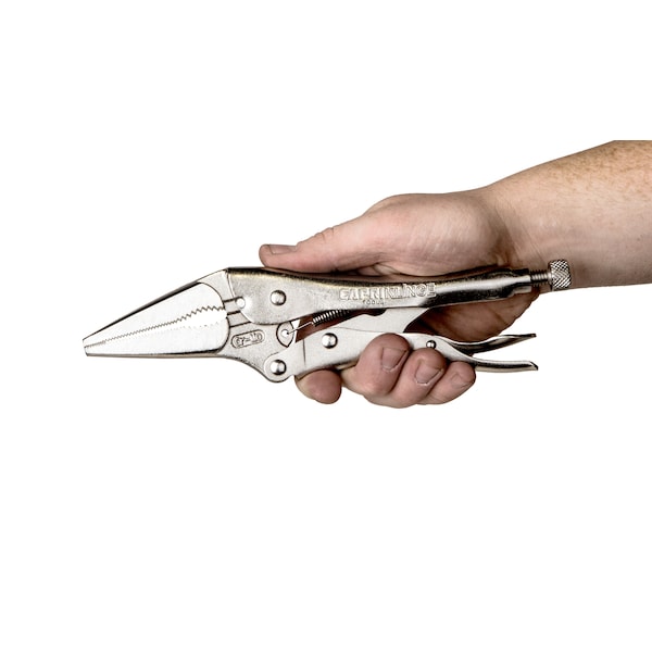 Capri Tools Klinge 9 in Long Nose Locking Pliers with Wire Cutter - CP11124