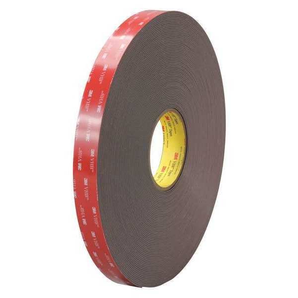 Cinta 3M™ VHB™ 4919F, 25.0 Mil, 1" x 5 yds., Negra, 1/Estuche - VHB491901R
