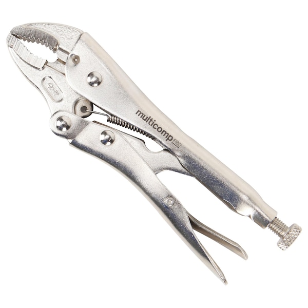 Multicomp Pro Pliers, Locking, Curved Jaw w/Wire Cutter, Chrome Vanadium, 7in. Length - MP012238