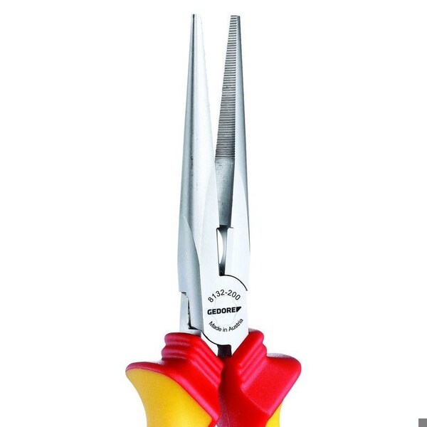 Gedore Insulated, Needle Nose Pliers, 8" - VDE 8132-200 H