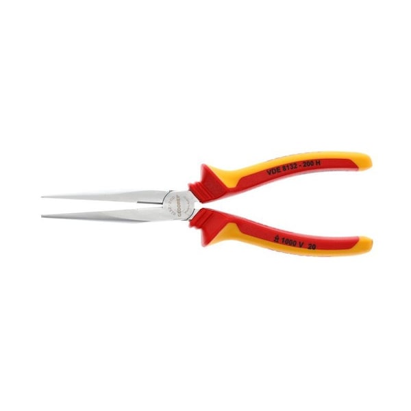 Gedore Insulated, Needle Nose Pliers, 8" - VDE 8132-200 H