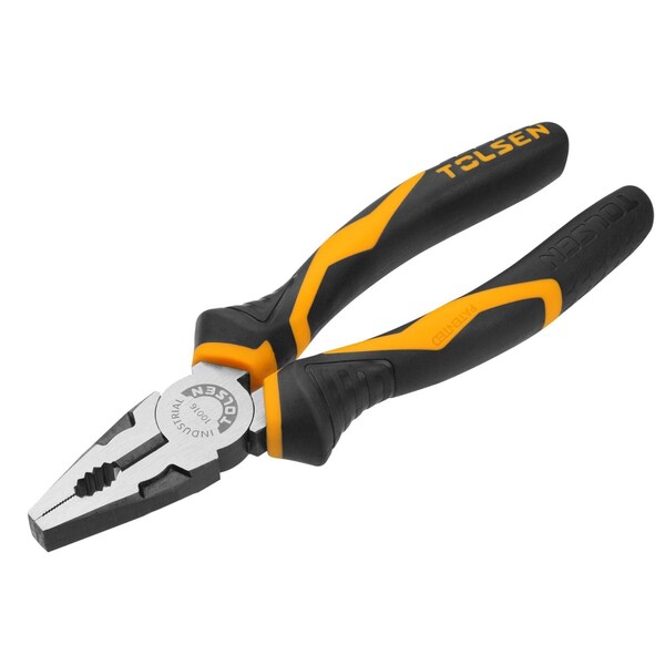 Tolsen 8-in. Linesman Pliers  Industrial Cr-V, Black Finish - 10017