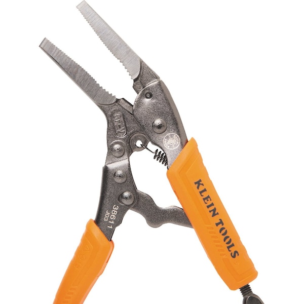 Klein Tools Locking Pliers Set, Curved Jaw 10-Inch, Long Nose 6-Inch, 2-Piece - 38663