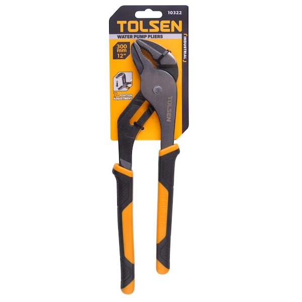 Tolsen 12  Groove Joint Pliers Industrial Drop Forged Special Tool Steel, Full Body with Heat Treatment - 10322