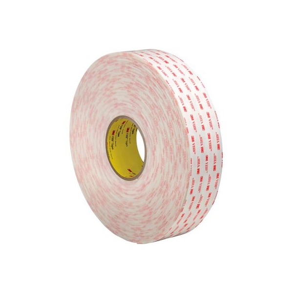 Empaque de caja Cinta adhesiva de espuma acrílica de doble cara 3M™ 4945 VHB™ 2" x 5 Yds. 45 Mil Blanco - VHB494502R