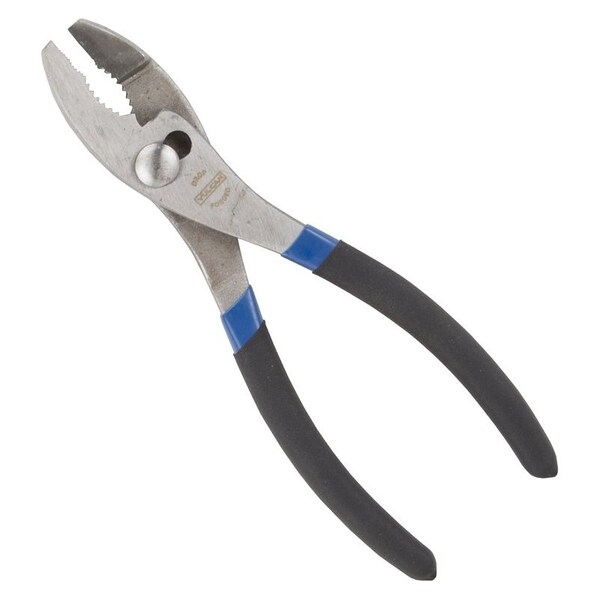 Vulcan Slip Joint Plier, 8 in OAL, 1-1/4 in Jaw Opening, Black/Blue Handle, Non-Slip Handle, 1-1/4 in W Jaw - JL-NP013
